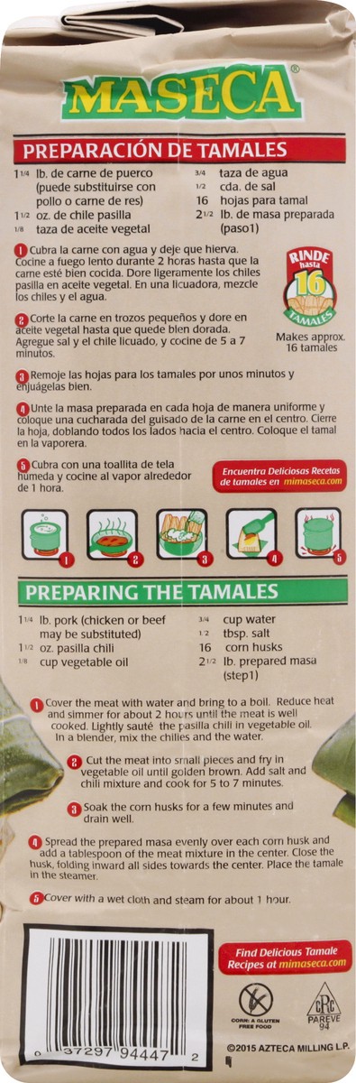 slide 3 of 9, Maseca MASECA Tamal Instant Corn Masa Flour 4 Lb Bag, 4.4 lb