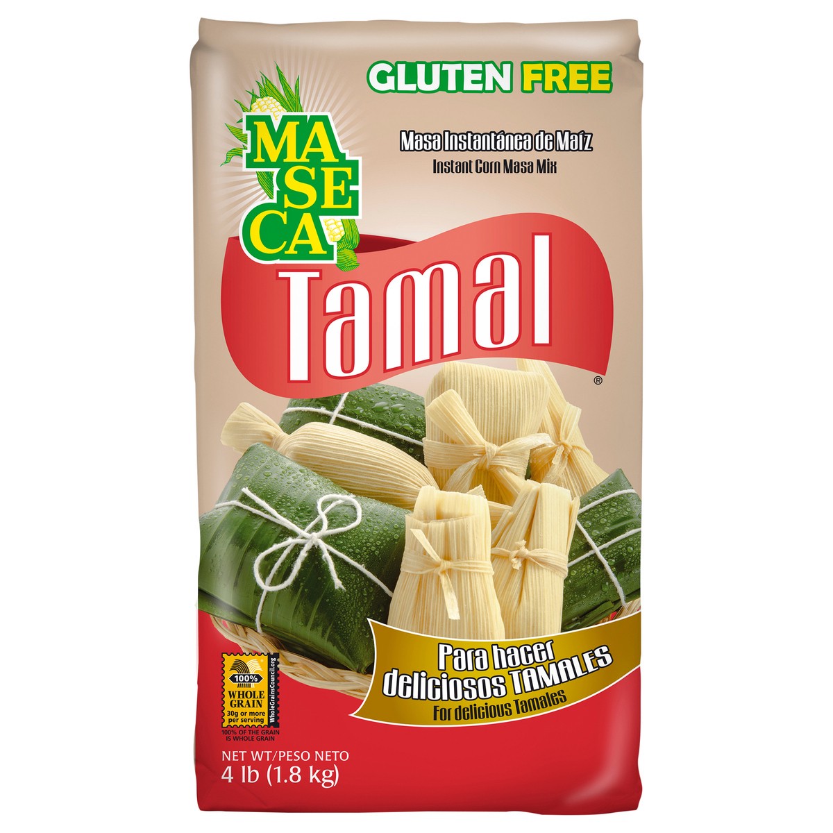 slide 1 of 9, Maseca MASECA Tamal Instant Corn Masa Flour 4 Lb Bag, 4.4 lb