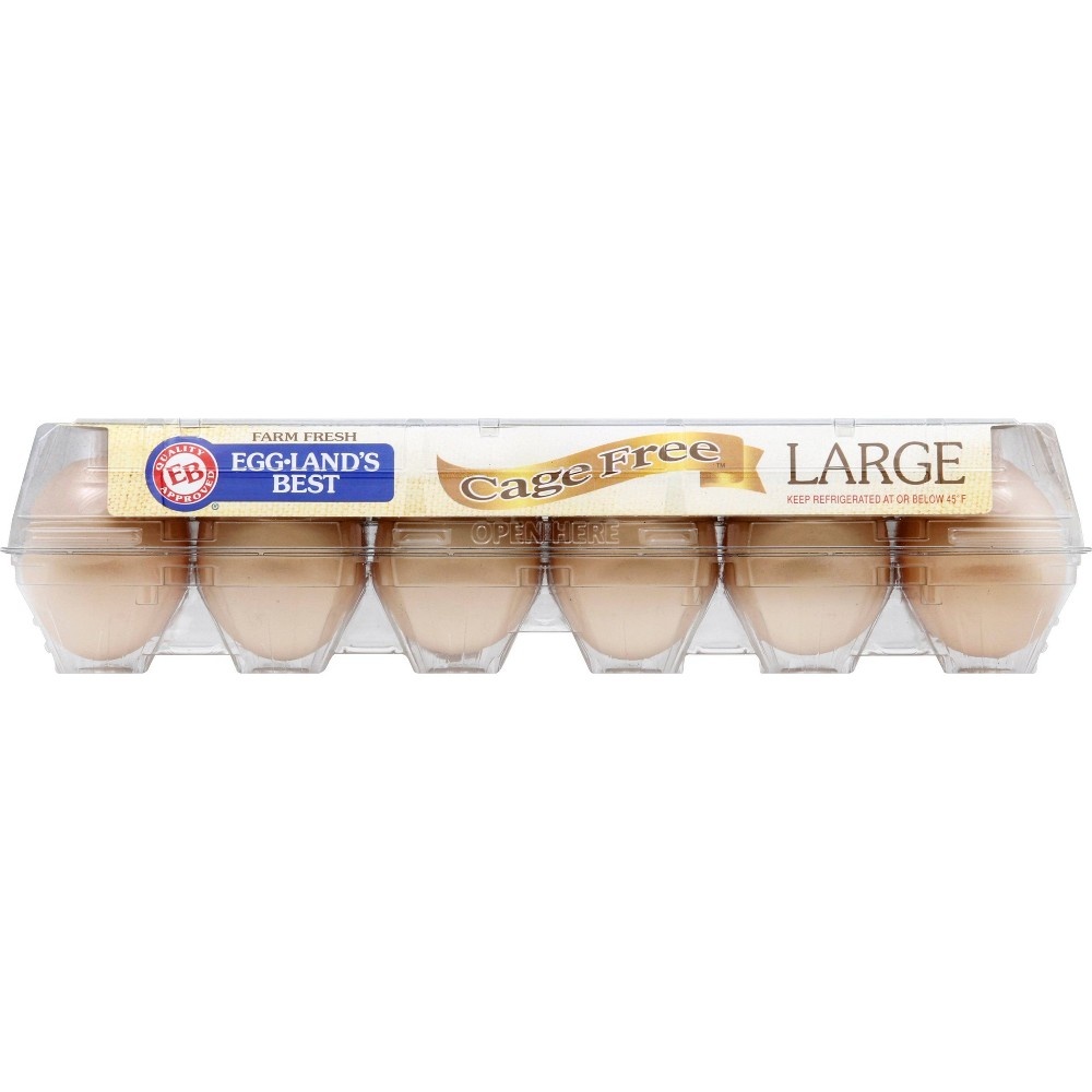 slide 2 of 5, Eggland's Best Cage Free Grade A Eggs Large Brown, 12 ct