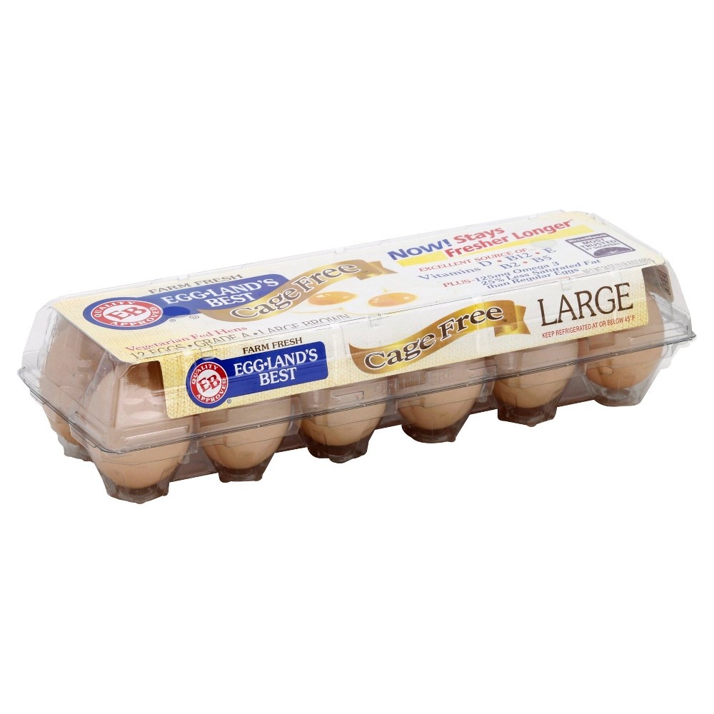 slide 3 of 5, Eggland's Best Cage Free Grade A Eggs Large Brown, 12 ct