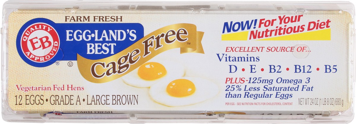 slide 9 of 9, Eggland's Best Cage Free Large Brown Eggs, 1 doz