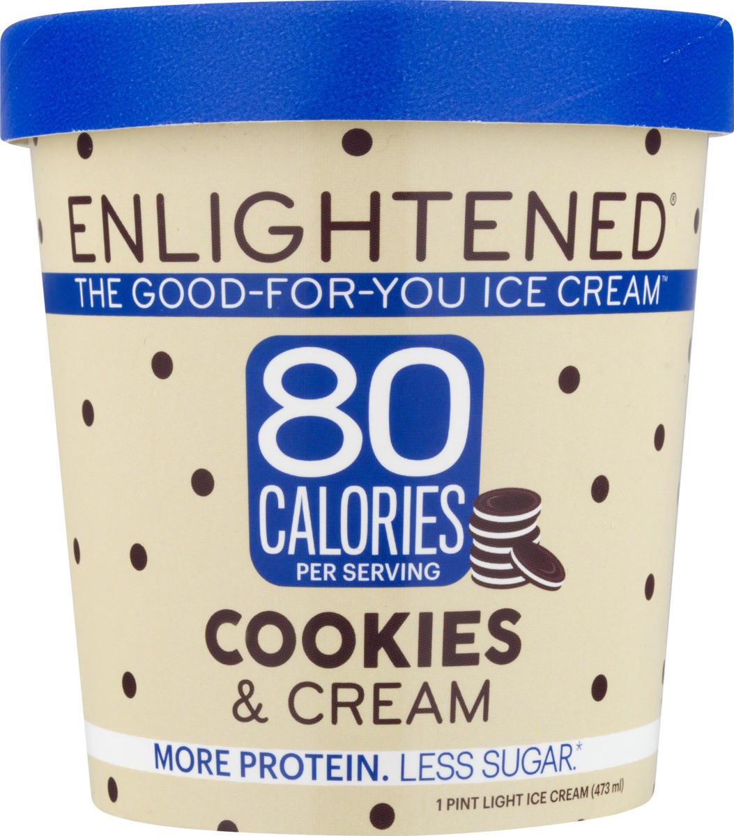 slide 8 of 11, Enlightened Cookies & Cream Ice Cream , 1 pint