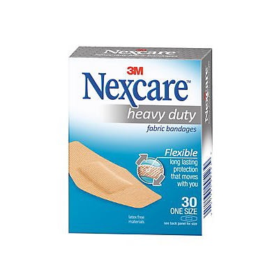 slide 1 of 1, Nexcare Heavy Duty Flexible Fabric Bandages, 30 ct