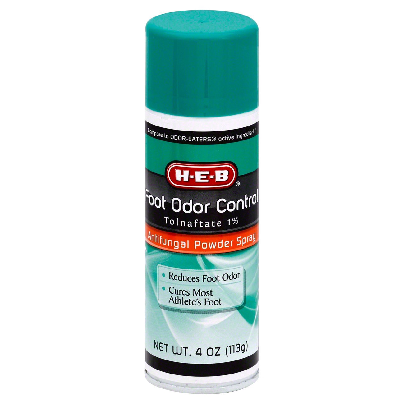 slide 1 of 1, H-E-B Antifungal Powder Spray Foot Odor Control, 4 oz