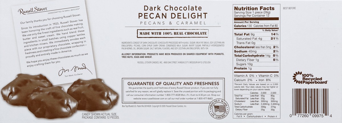 slide 3 of 6, Russell Stover Dark Chocolate Pecan Delights, 11 oz