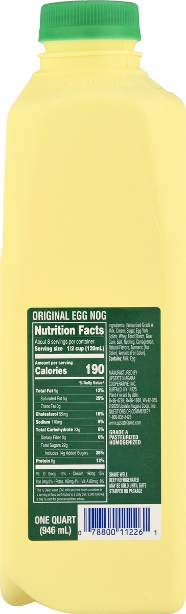 slide 6 of 9, Upstate Farms Original Eggnog 1 qt, 1 qt