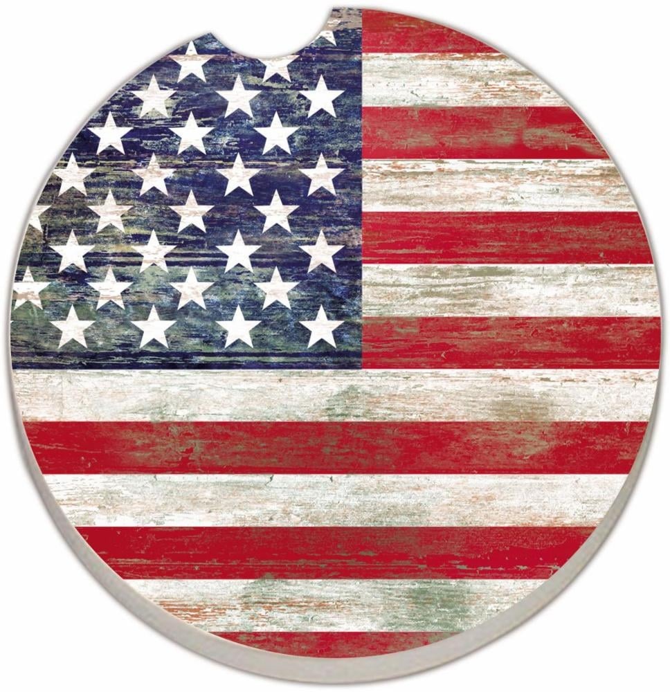 slide 1 of 1, Counter Art Americana Car Coaster - Red/White/Blue, 2.5 in