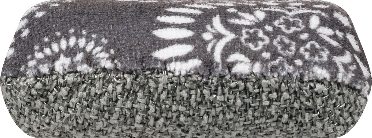 slide 2 of 9, MUkitchen Medallion Gray Double-Duty Scrub Sponge 1 ea, 1 ct