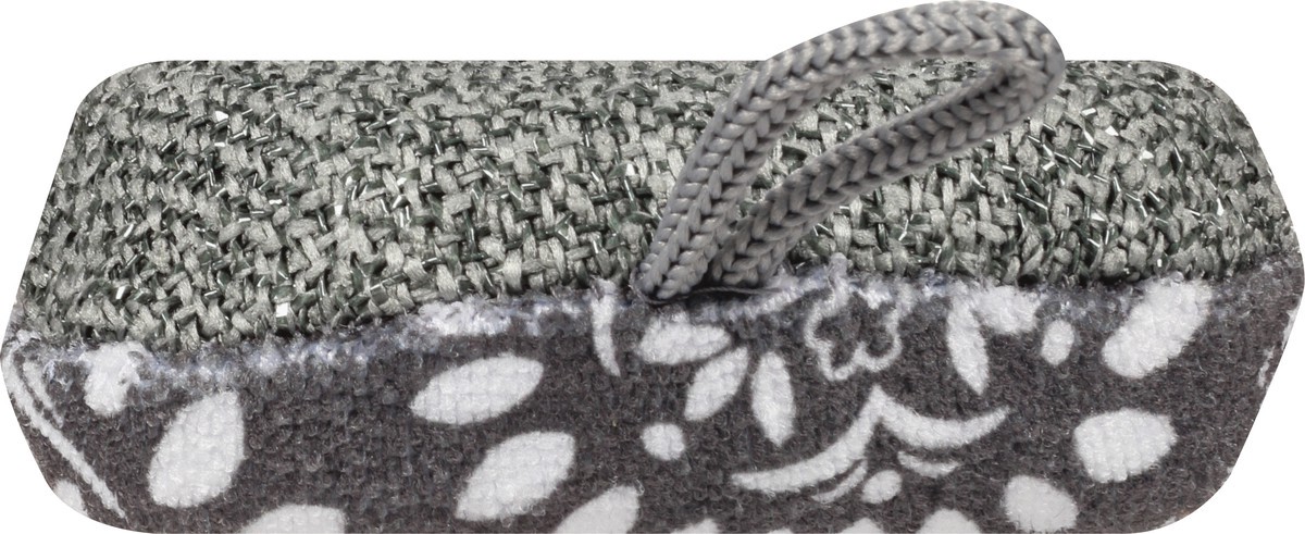 slide 9 of 9, MUkitchen Medallion Gray Double-Duty Scrub Sponge 1 ea, 1 ct