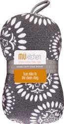 MÜkitchen Medallion Gray Double-Duty Scrub Sponge 1 ea
