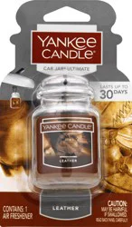 Yankee Candle Car Jar Ultimate Leather Air Freshener 1 ea