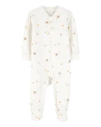 Carter's Baby Mini Bird Print 2-Way Zip Cotton Sleep & Play Pajamas Multi NB