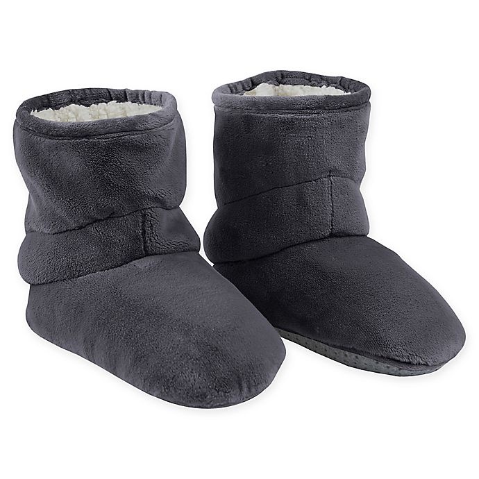 slide 1 of 1, Therapedic Size Medium/Large Unisex Weighted Slippers - Grey, 1 ct