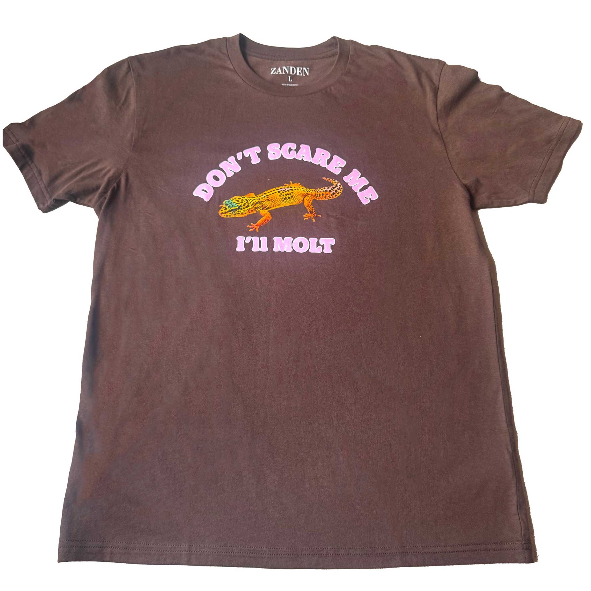 slide 1 of 1, Zanden Don't Scare Me I'll Molt Adult T-Shirt, X-Large, XL