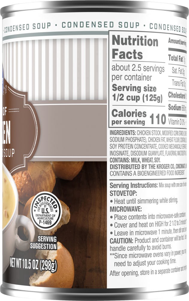 slide 2 of 4, Kroger Cream of Chicken Condensed Soup, 10.5 oz