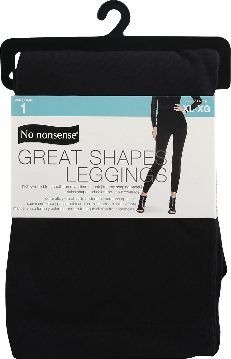 slide 2 of 8, No Nonsense Leggings Black Extra Large, 1 ct