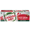 slide 15 of 25, Canada Dry Fruit Splash Cherry Ginger Ale Zero Sugar Soda 12Pk, 12 fl oz; 12