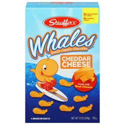 Stauffer's Whales Cheddar 12 oz Baked Cheese Crackers