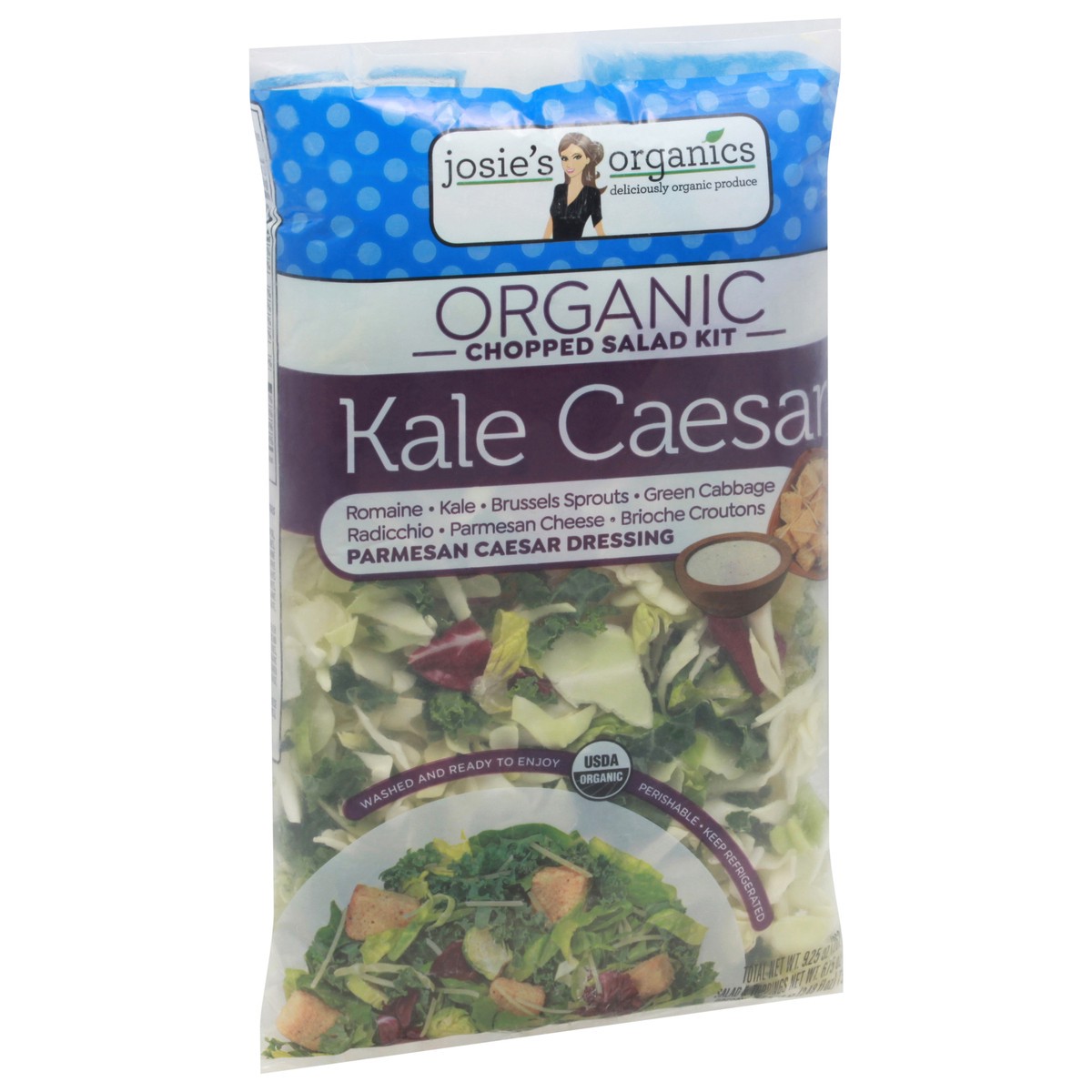 slide 7 of 13, Josie's Organics Organic Kale Caesar Chopped Salad Kit 1 ea, 1 ea