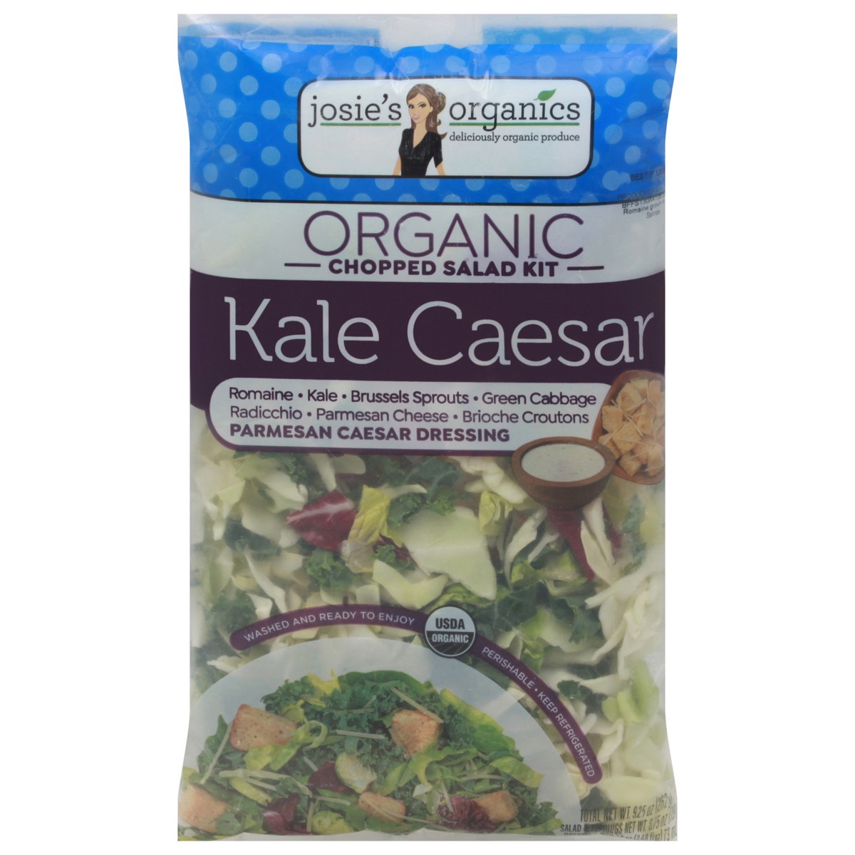 slide 10 of 13, Josie's Organics Organic Kale Caesar Chopped Salad Kit 1 ea, 1 ea