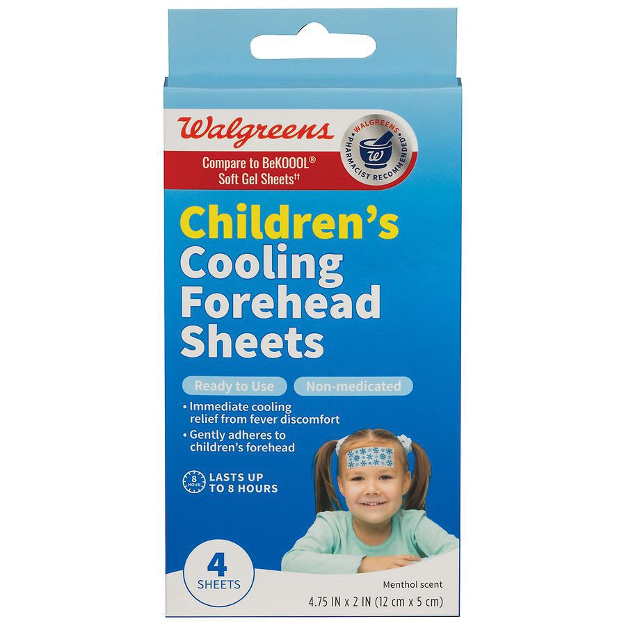slide 1 of 3, Walgreens Children's Cooling Forehead Sheets, 4 ct