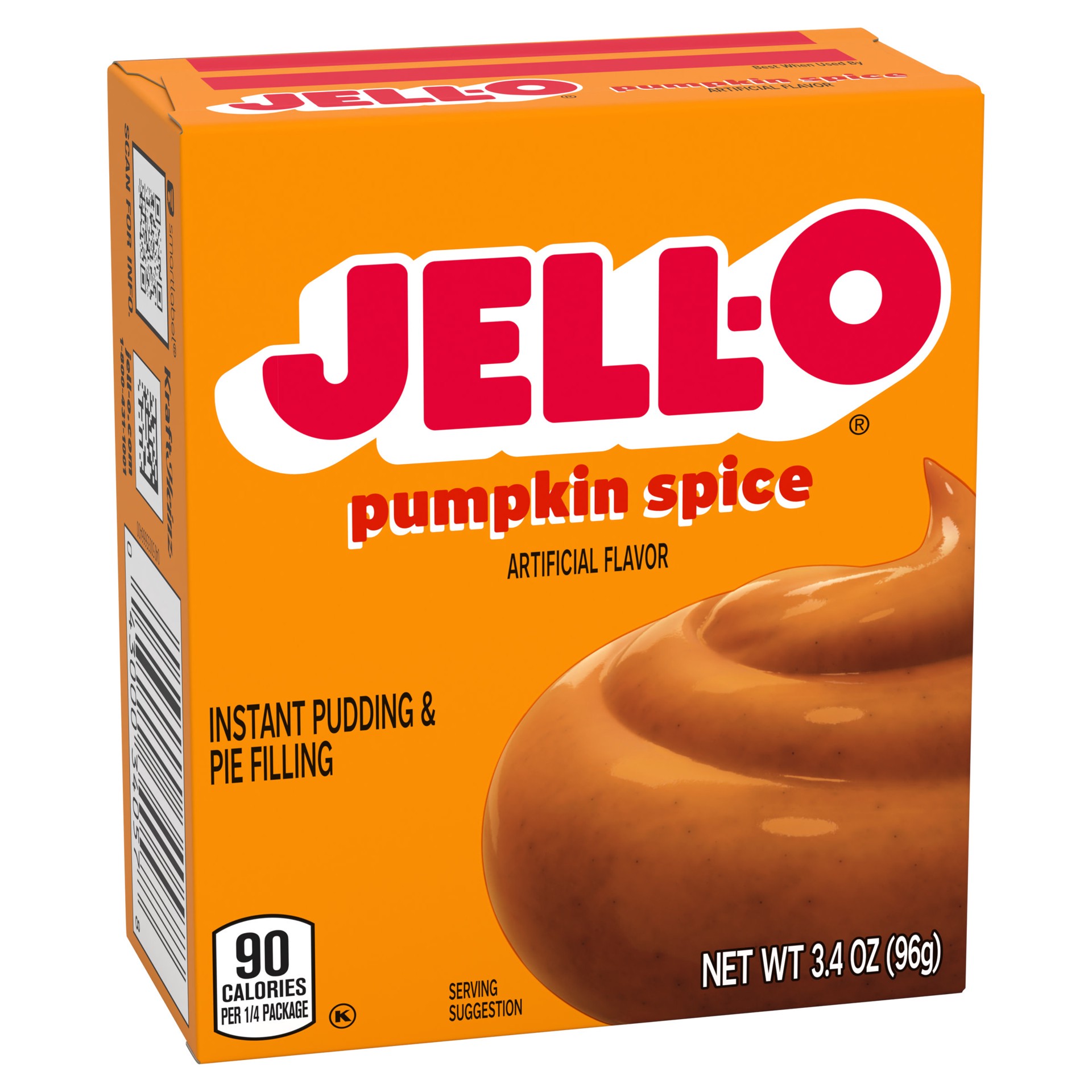 slide 4 of 5, Jell-O Pumpkin Spice Artificially Flavored Instant Pudding & Pie Filling Mix, 3.4 oz Box, 3.4 oz