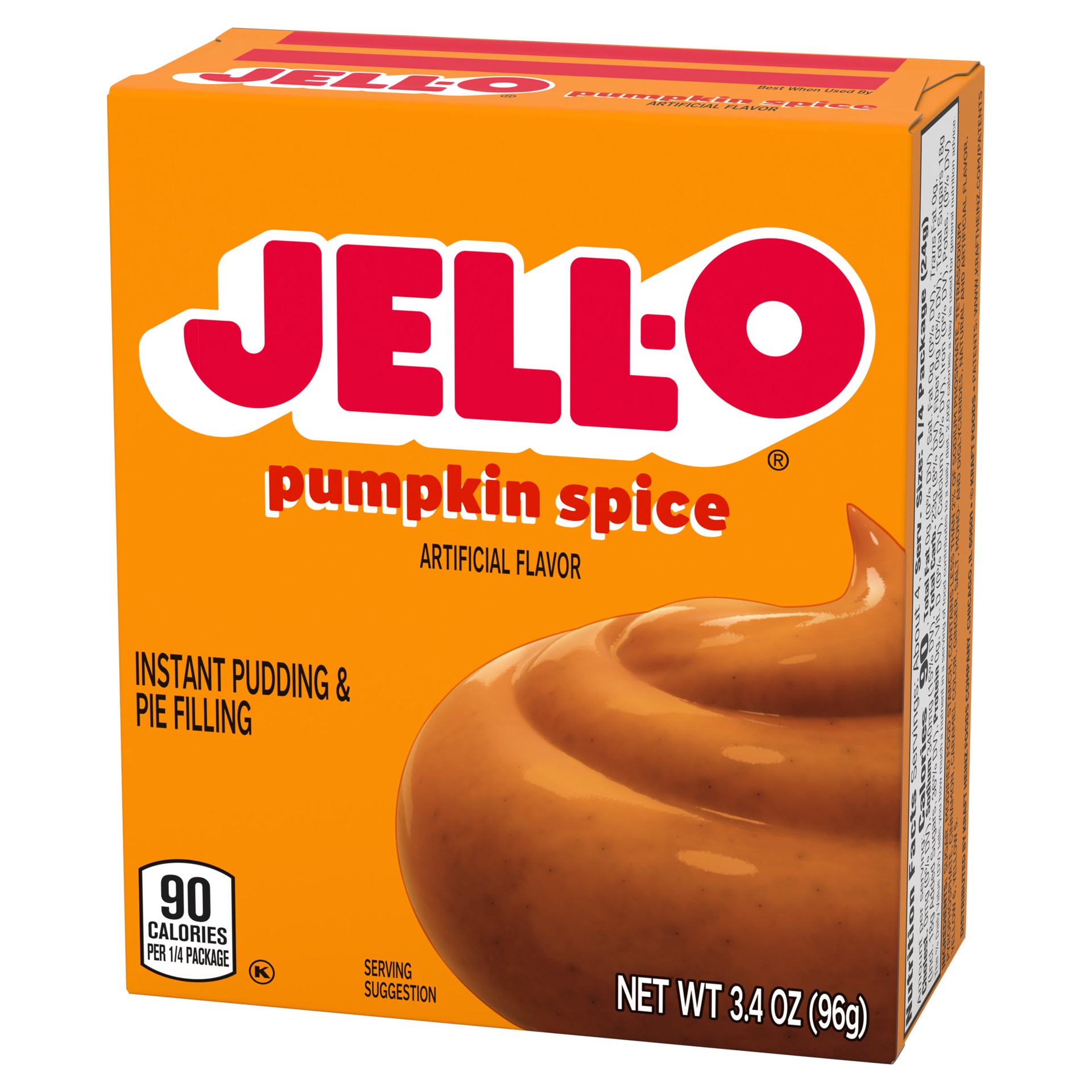 slide 3 of 5, Jell-O Pumpkin Spice Artificially Flavored Instant Pudding & Pie Filling Mix, 3.4 oz Box, 3.4 oz