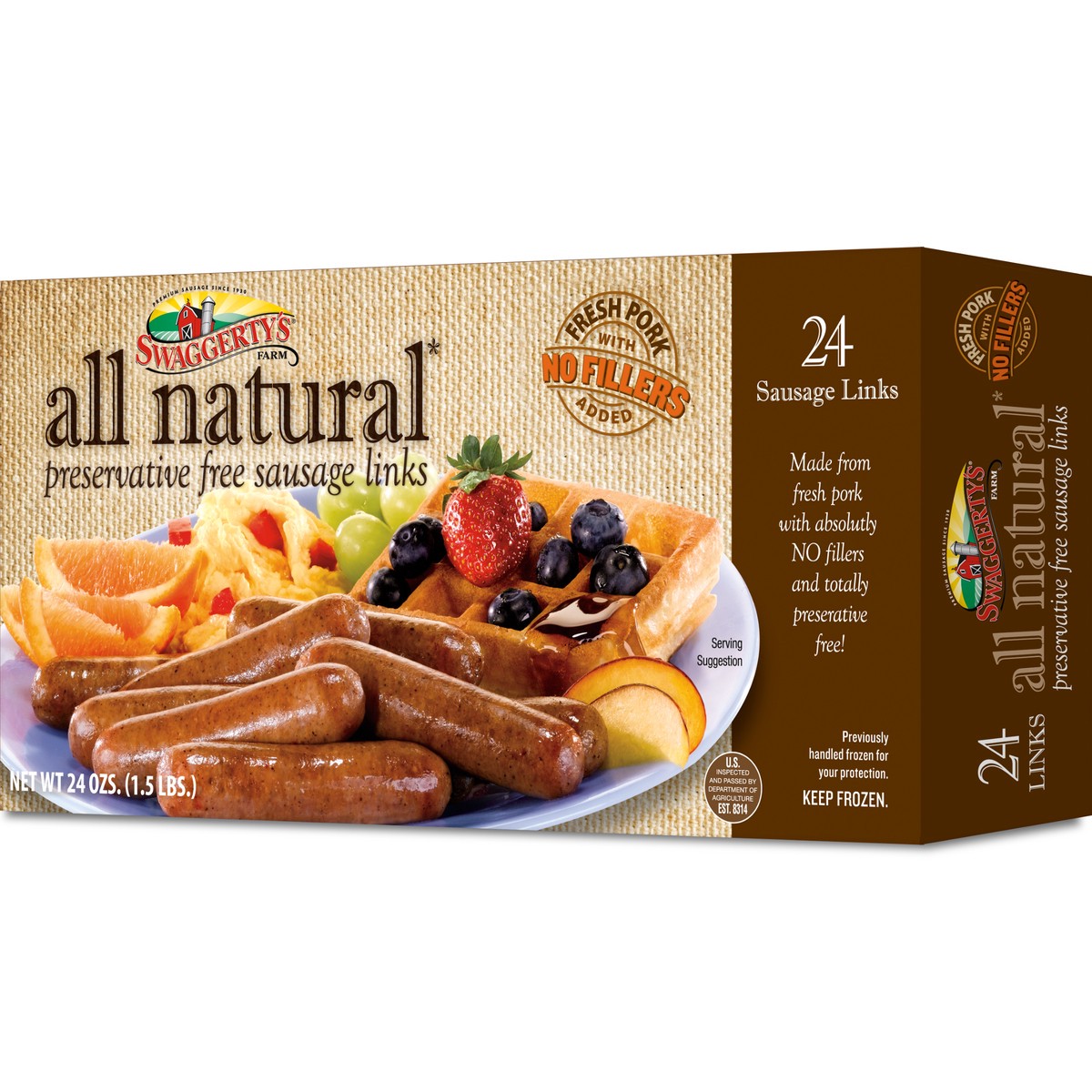 slide 5 of 11, Swaggerty's Farm All Natural Sausage Links Mild, 24 oz