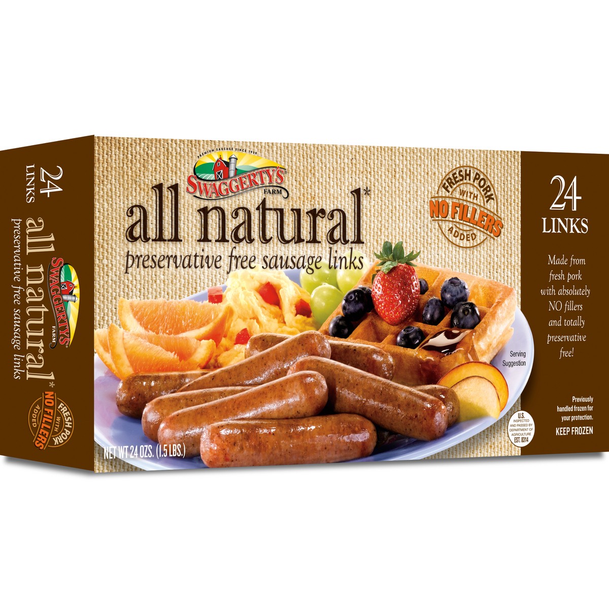 slide 7 of 11, Swaggerty's Farm All Natural Sausage Links Mild, 24 oz