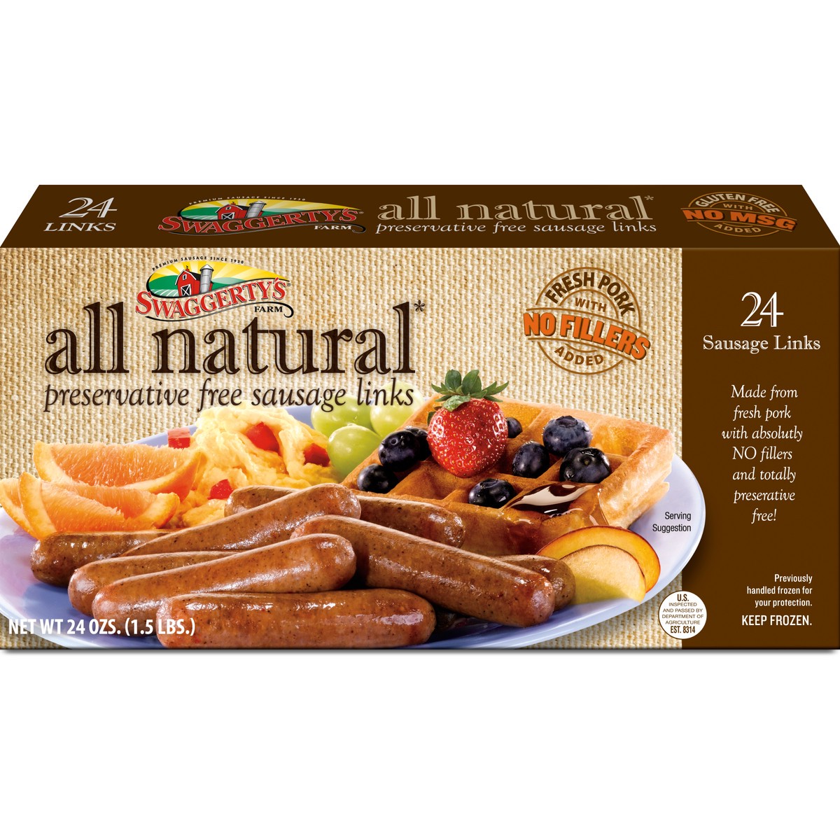 slide 11 of 11, Swaggerty's Farm All Natural Sausage Links Mild, 24 oz