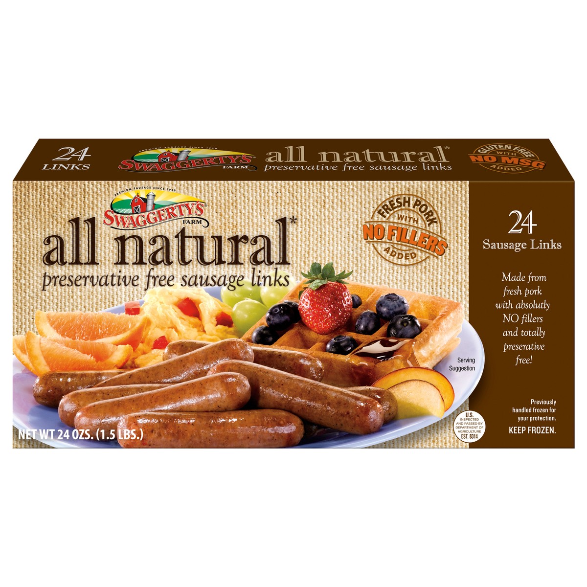 slide 9 of 11, Swaggerty's Farm All Natural Sausage Links Mild, 24 oz