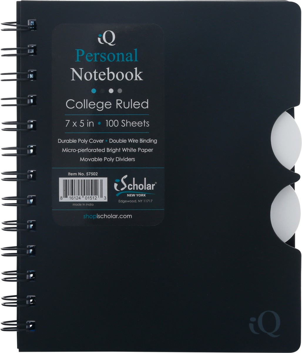 slide 1 of 10, Ischolar Iq College Ruled Personal Notebook 1 ea Not Packed, 1 ct