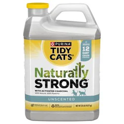 Purina Tidy Cats Unscented, Clumping, Natural Cat Litter, Naturally Strong Clay Multi Cat Litter