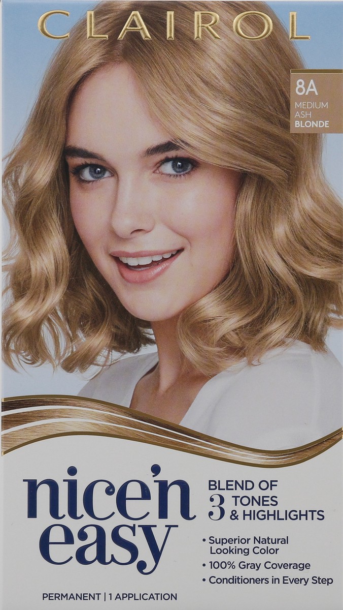 slide 7 of 9, Nice’n Easy Clairol Nice 'N Easy 8A Medium Ash Blonde, 1 ct
