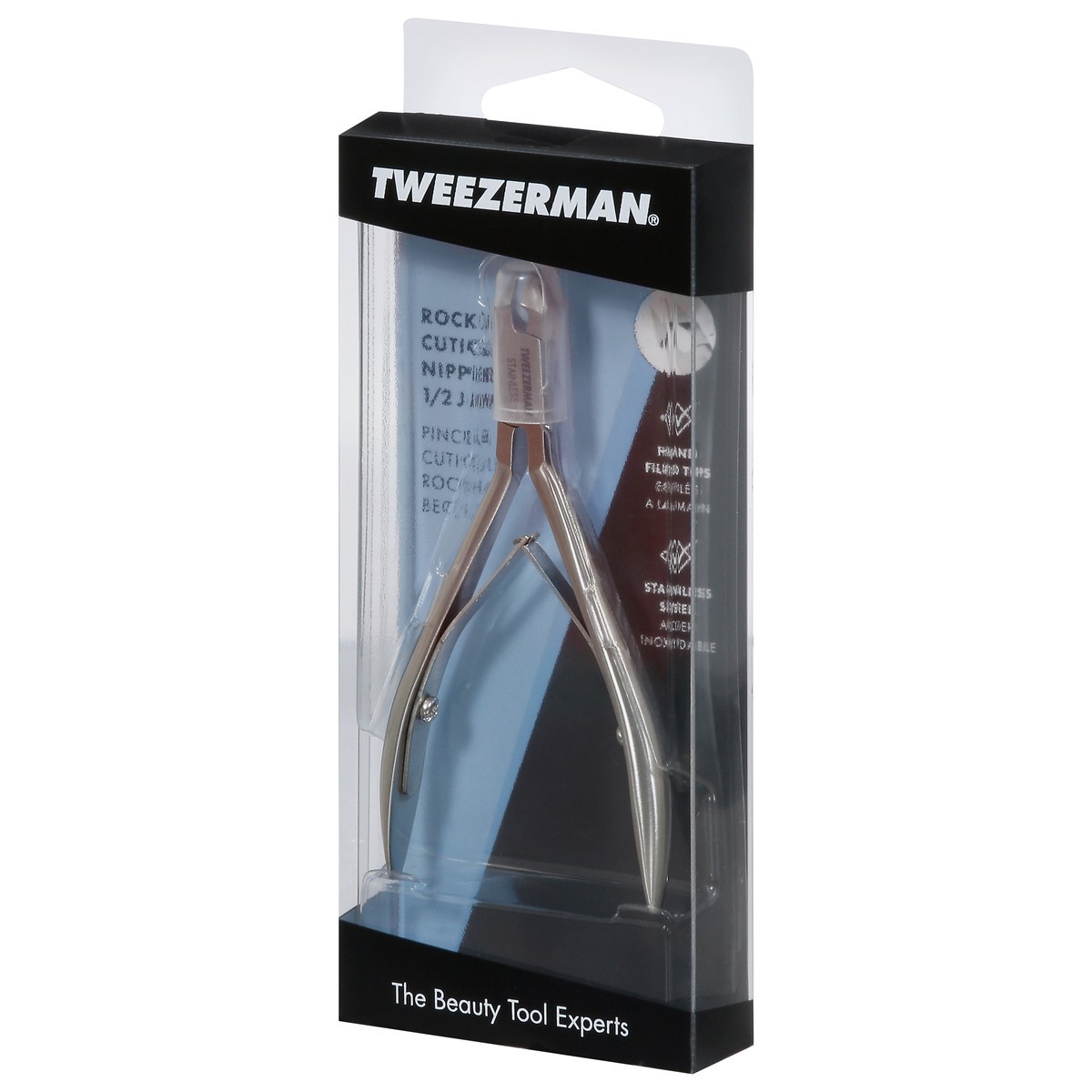 slide 3 of 9, Tweezerman Rockhard Cuticle Nipper, Half Jaw, 1 ct