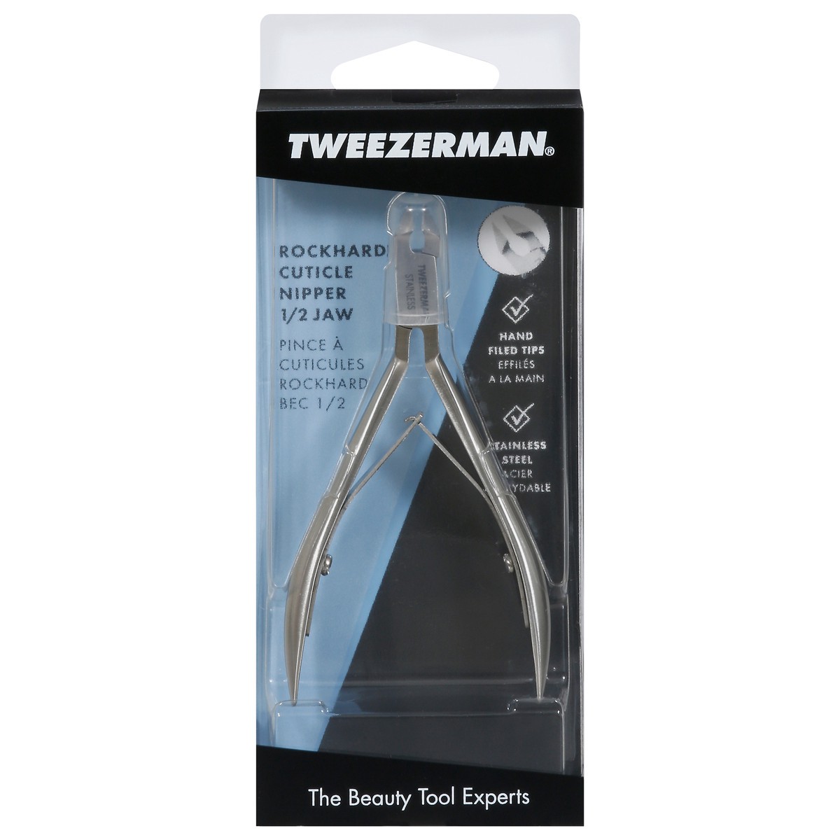 slide 1 of 9, Tweezerman Rockhard Cuticle Nipper, Half Jaw, 1 ct