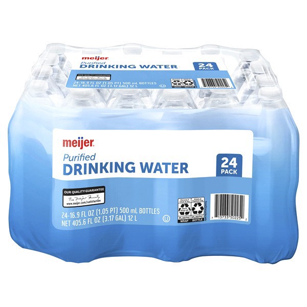 slide 4 of 5, Meijer Purified Drinking Water Bottles 24-Pack, 16.9 oz