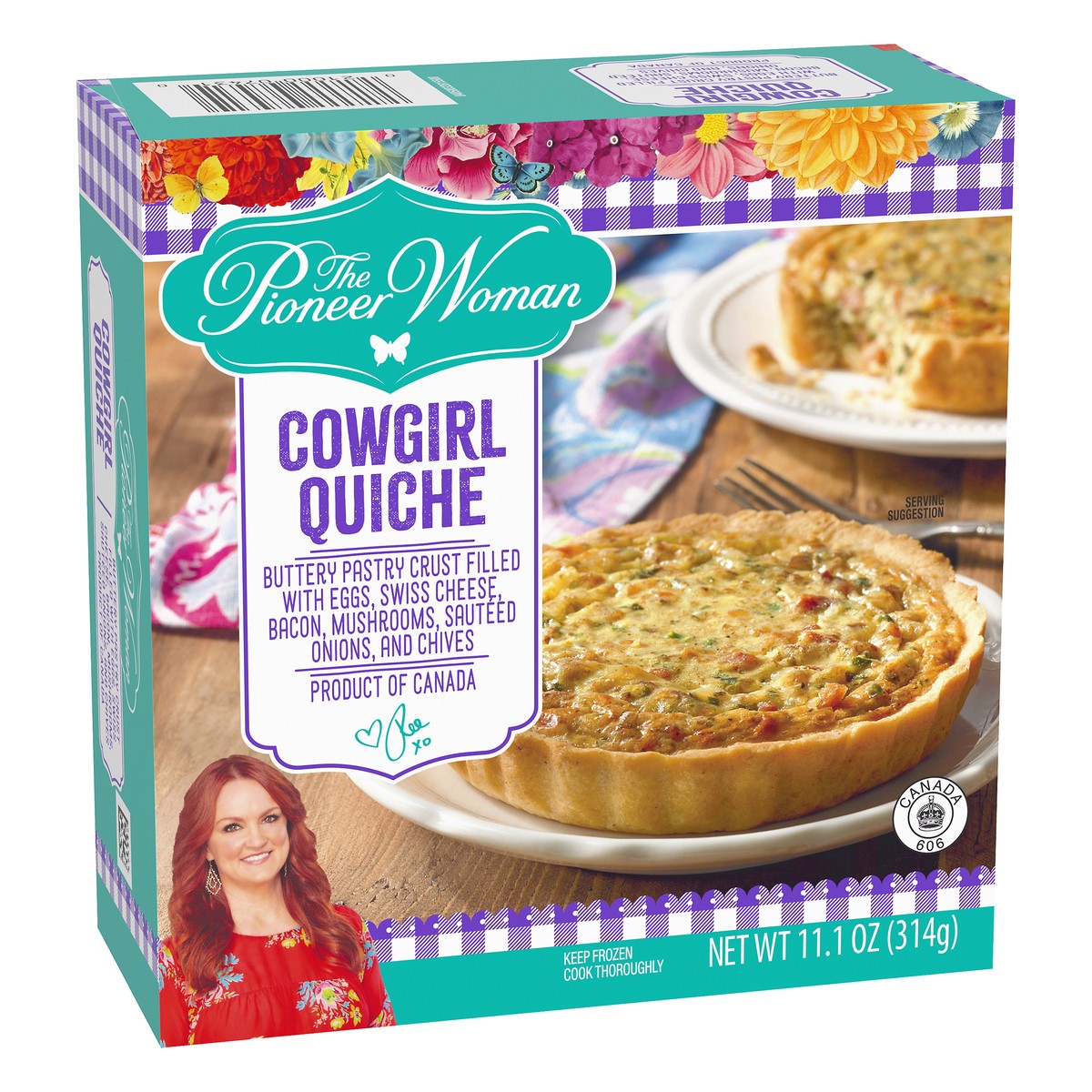 slide 4 of 10, The Pioneer Woman Cowgirl Quiche, 11.2 oz Box, 314 g