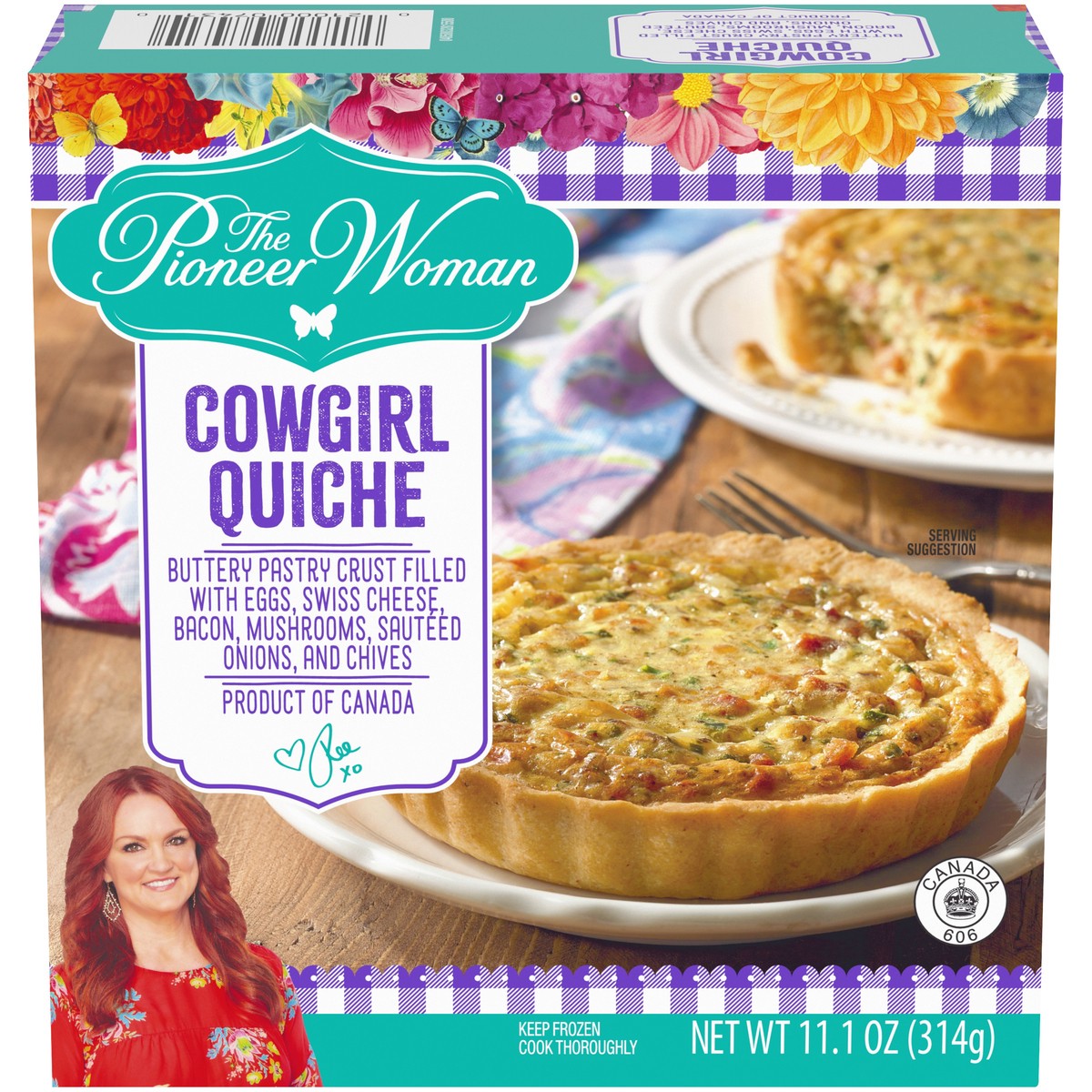 slide 1 of 10, The Pioneer Woman Cowgirl Quiche, 11.2 oz Box, 314 g