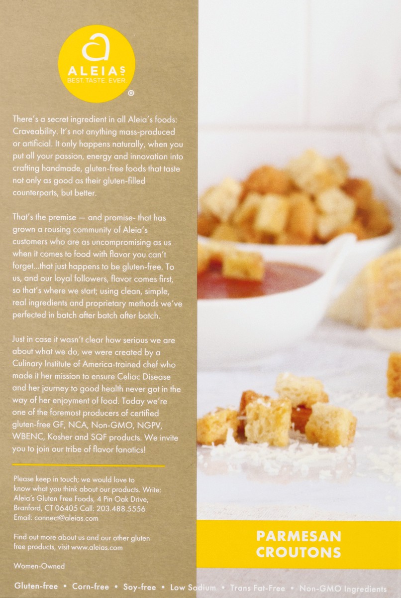 slide 7 of 13, Aleia's Parmesan Croutons 8 oz, 8 oz