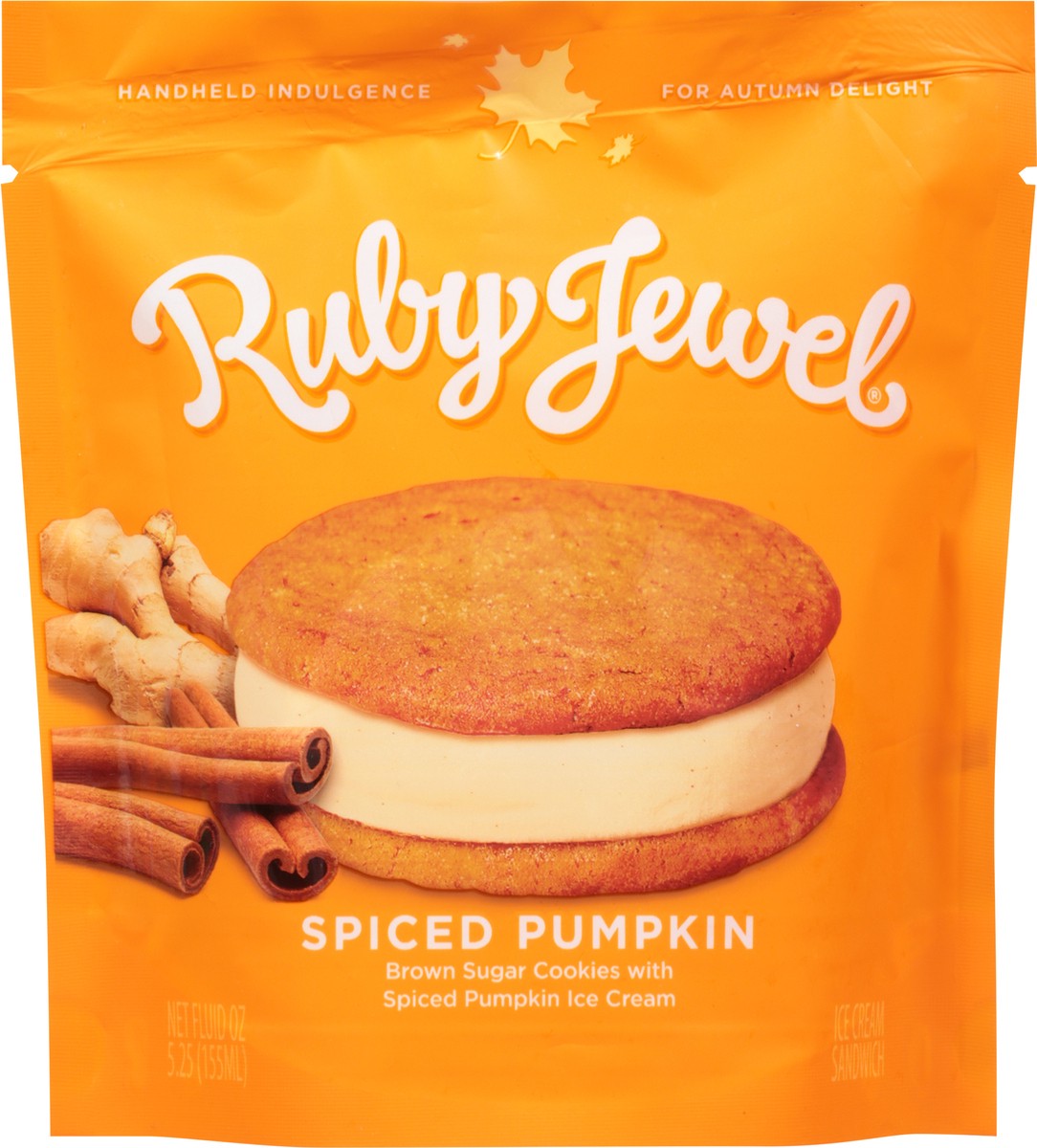 slide 10 of 12, Ruby Jewel Spiced Pumpkin Ice Cream Sandwich 5.25 fl oz, 5.25 fl oz