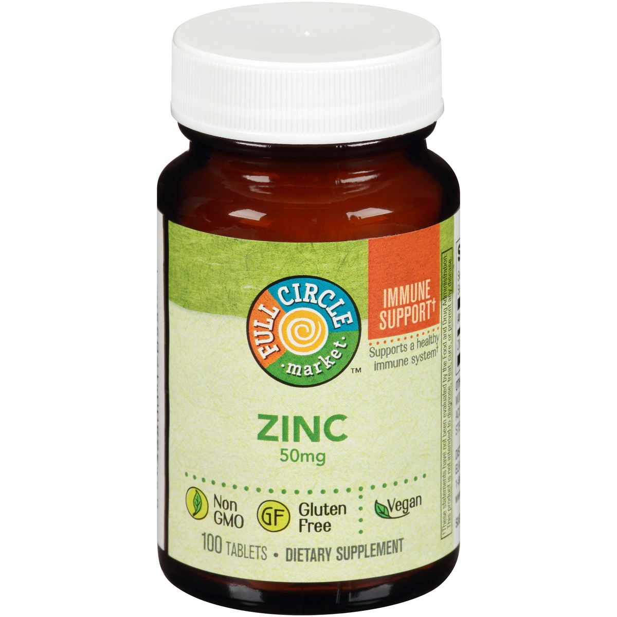 slide 1 of 1, Full Circle Market Zinc Vegetable Tablets, 100 ct; 50 mg