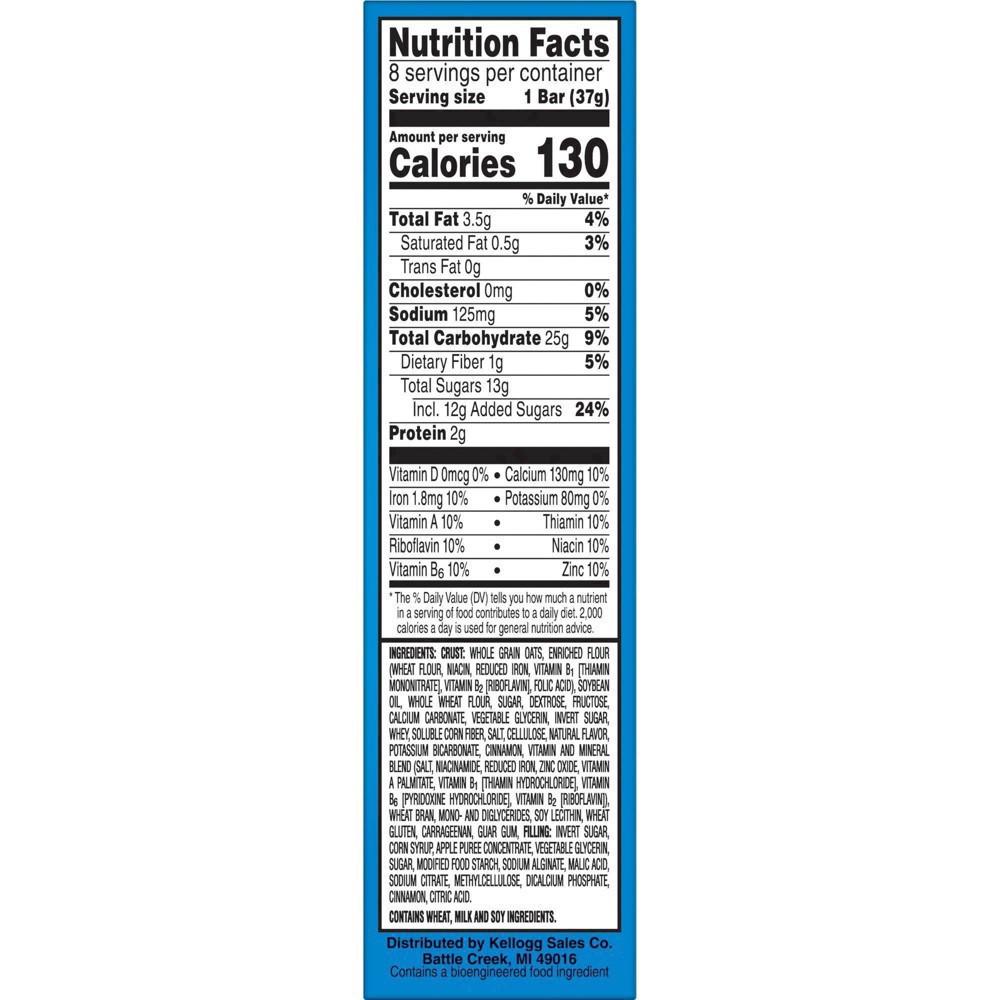 slide 49 of 99, Nutri-Grain Soft Baked Breakfast Bars, Apple Cinnamon, 10.4 oz, 8 Count, 10.4 oz