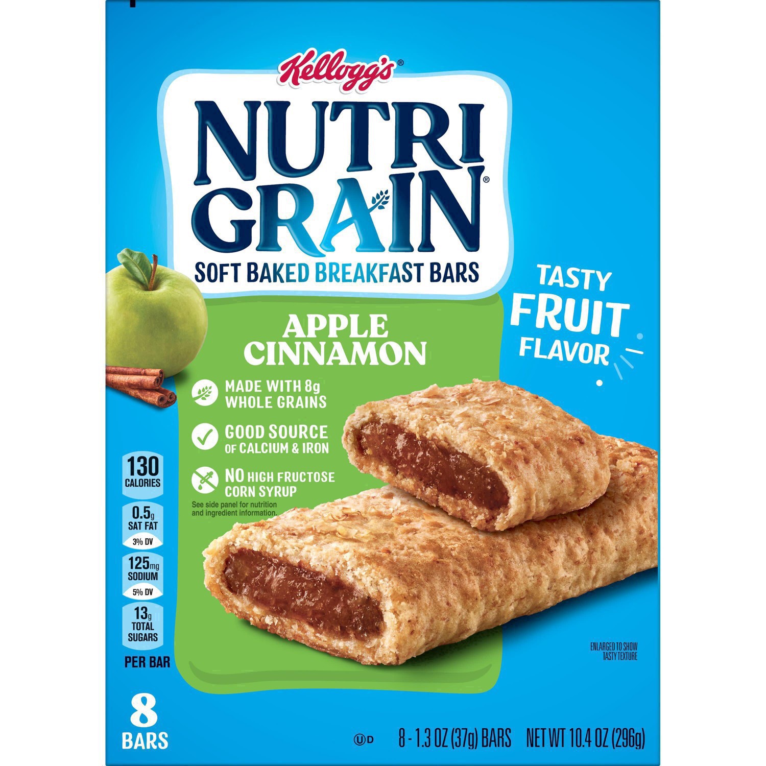 slide 61 of 99, Nutri-Grain Soft Baked Breakfast Bars, Apple Cinnamon, 10.4 oz, 8 Count, 8 ct