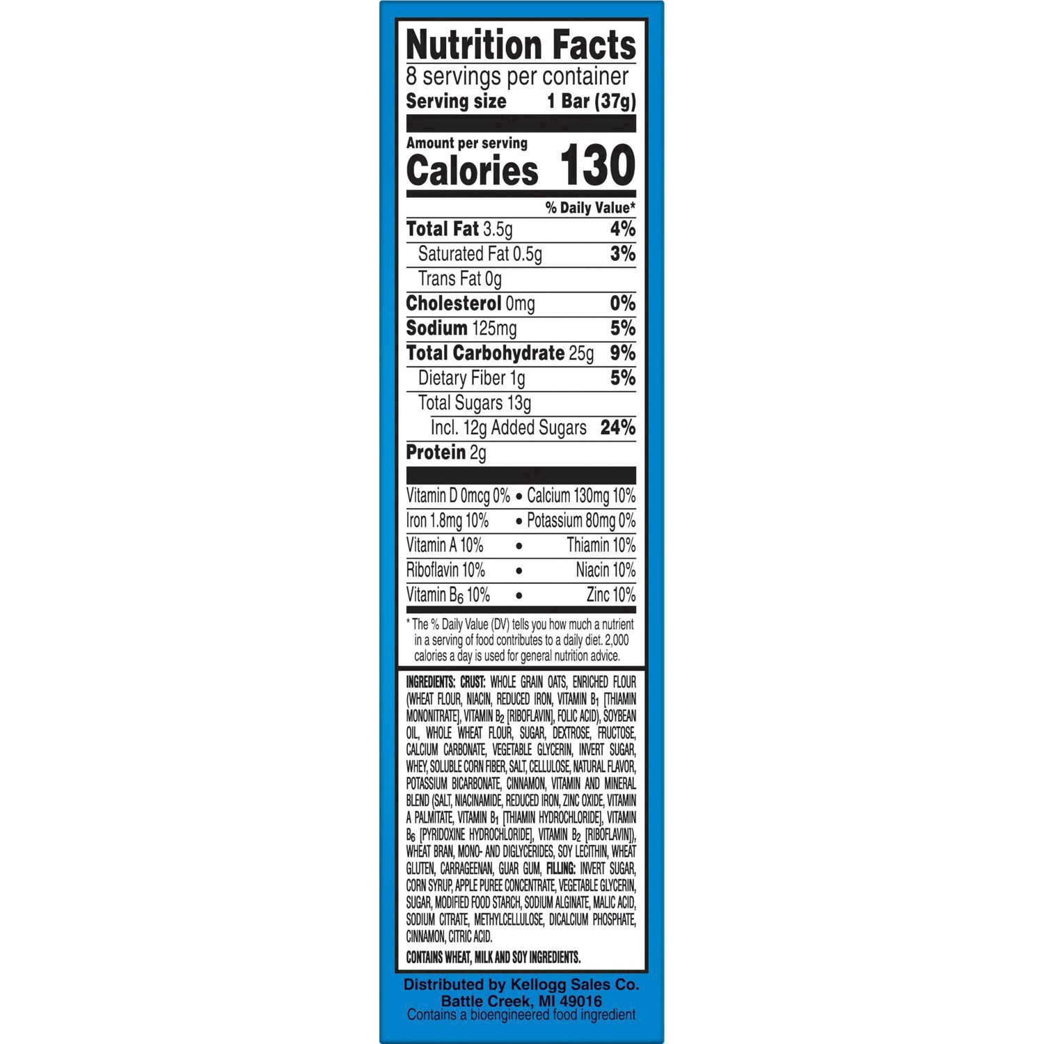 slide 11 of 99, Nutri-Grain Soft Baked Breakfast Bars, Apple Cinnamon, 10.4 oz, 8 Count, 8 ct