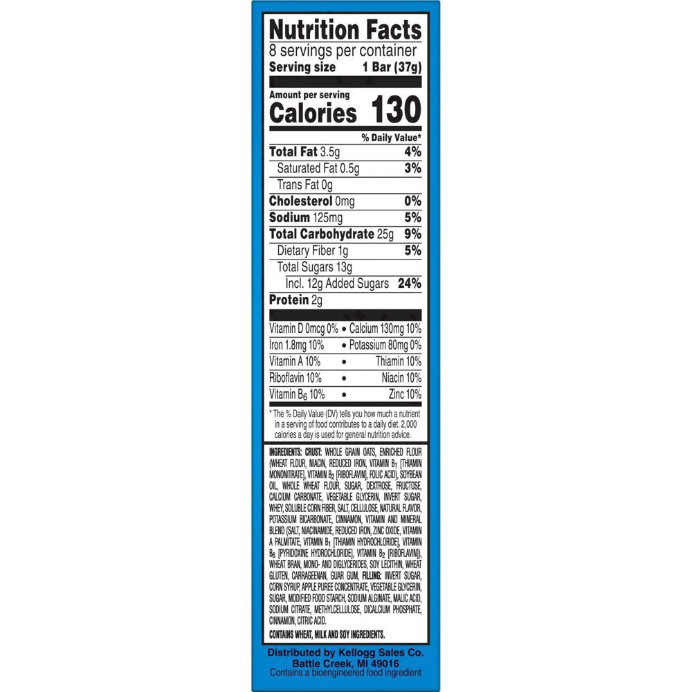 slide 56 of 99, Nutri-Grain Soft Baked Breakfast Bars, Apple Cinnamon, 10.4 oz, 8 Count, 8 ct