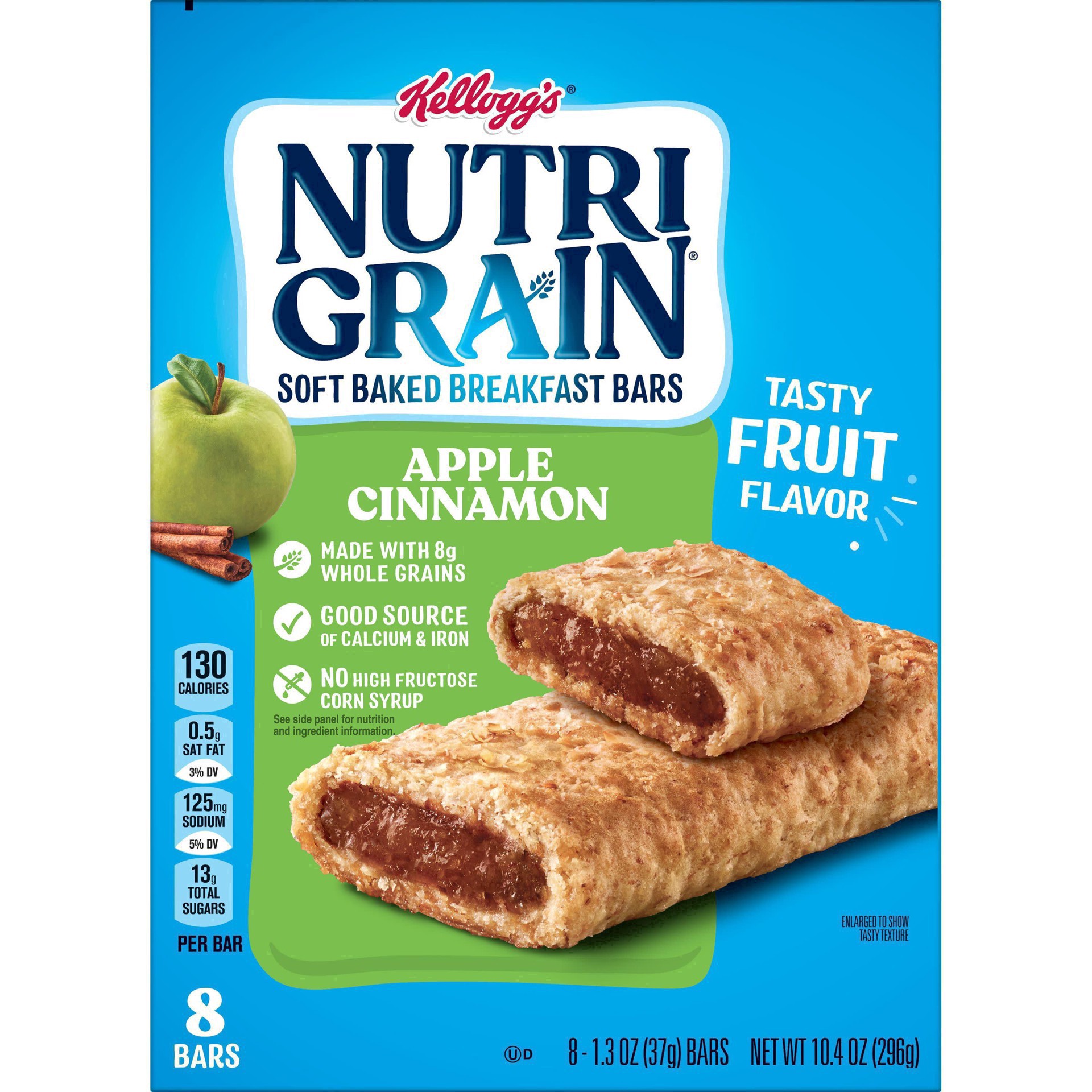 slide 6 of 99, Nutri-Grain Soft Baked Breakfast Bars, Apple Cinnamon, 10.4 oz, 8 Count, 8 ct