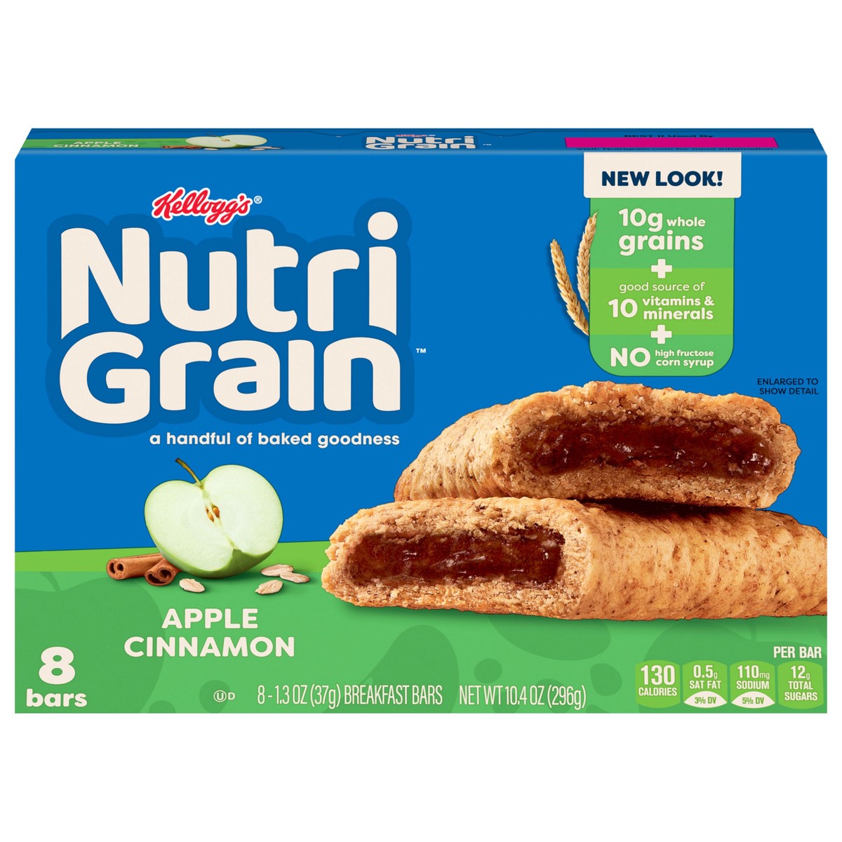 slide 1 of 99, Nutrigrain Nutri-Grain Breakfast Bars Apple Cinnamon, 8 ct