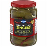 slide 1 of 5, Kroger Zesty Hot Dill Zingers, 24 fl oz