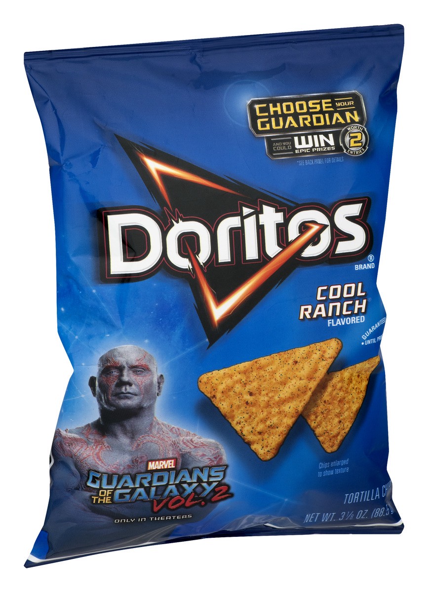 slide 4 of 9, Doritos Tortilla Chips Cool Ranch 3 1/8 Oz, 3.12 oz